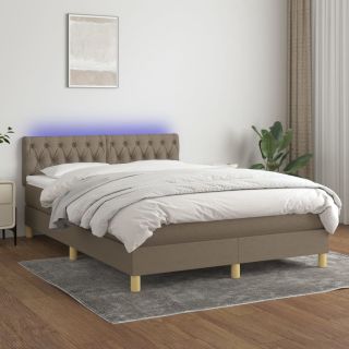 Матрас для континентальной кровати и светодиоды, коричневый, 140x200 см, ткань