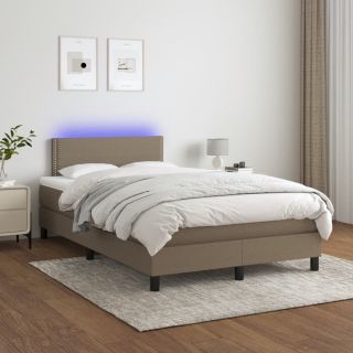 матрас для континентальной кровати и светодиоды, коричневый, 120x200 см, ткань