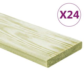 terrassilauad 24 tk 2,88 m² 1 m immutatud männipuit