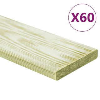 terrassilauad 60 tk 7,2 m² 1 m immutatud männipuit