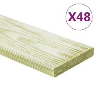 terrassilauad 48 tk 5,76 m² 1 m immutatud männipuit