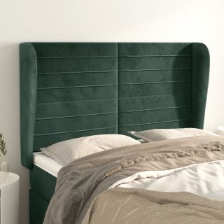 voodipeats servadega, tumeroheline, 147x23x118/128 cm, samet