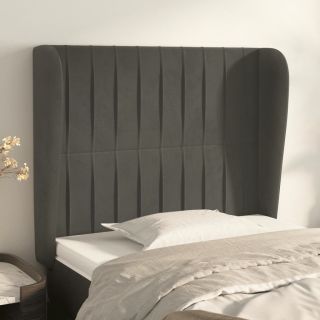 voodipeats servadega, tumehall, 83x23x118/88 cm, samet
