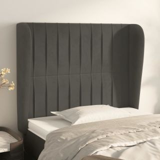voodipeats servadega, tumehall, 103x23x118/128 cm, samet