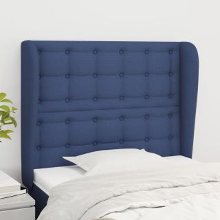 voodipeats servadega, sinine, 93x23x118/128 cm, kangas
