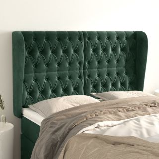 voodipeats servadega, tumeroheline, 147x23x118/128 cm, samet