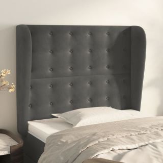 voodipeats servadega, tumehall, 83x23x118/88 cm, samet