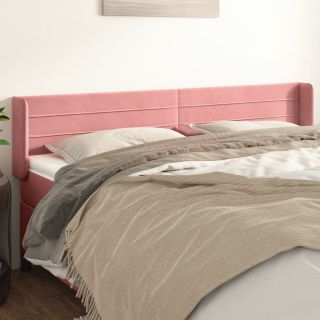 voodipeats servadega, roosa, 203x16x78/88 cm, samet