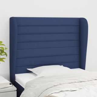 voodipeats servadega, sinine, 93x23x118/128 cm, kangas