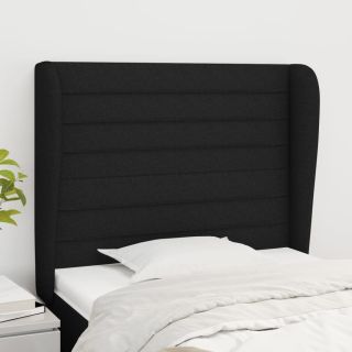 voodipeats servadega, must, 83x23x118/88 cm, kangas