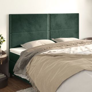 voodipeatsid 4 tk, tumeroheline, 100x5x78/88 cm, samet