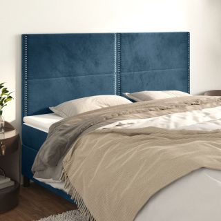 voodipeatsid 4 tk, tumesinine, 100x5x78/88 cm, samet