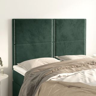 voodipeatsid 4 tk, tumeroheline, 72x5x78/88 cm, samet