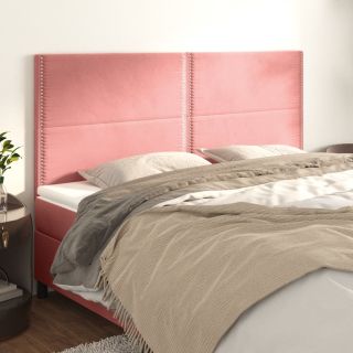voodipeatsid 4 tk, roosa, 80x5x78/88 cm, samet