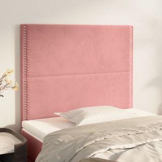 voodipeatsid 2 tk, roosa, 90x5x78/88 cm, samet