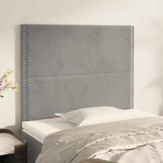 voodipeatsid 2 tk, helehall, 100x5x78/88 cm, samet