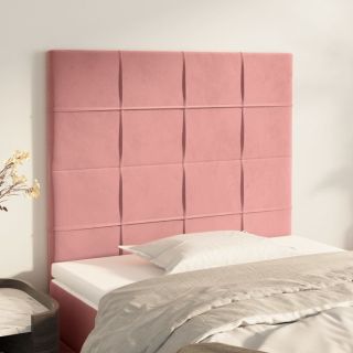 voodipeatsid 2 tk, roosa, 90x5x78/88 cm, samet