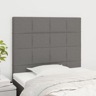 voodipeatsid 2 tk, tumehall, 100x5x78/88 cm, kangas