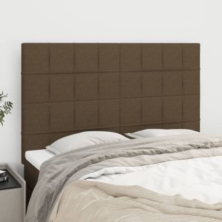 voodipeatsid 4 tk, tumepruun, 72x5x78/88 cm, kangas