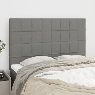 voodipeatsid 4 tk, tumehall, 72x5x78/88 cm, kangas