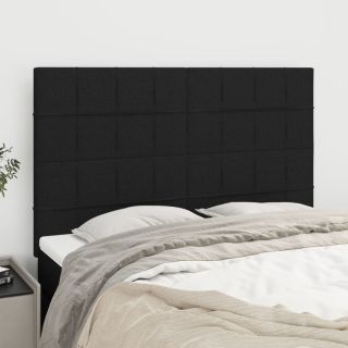 voodipeatsid 4 tk, must, 72x5x78/88 cm, kangas