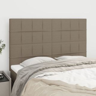 voodipeatsid 4 tk, pruunikashall, 72x5x78/88 cm, kangas