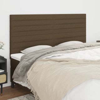 voodipeatsid 4 tk, tumepruun, 80x5x78/88 cm, kangas