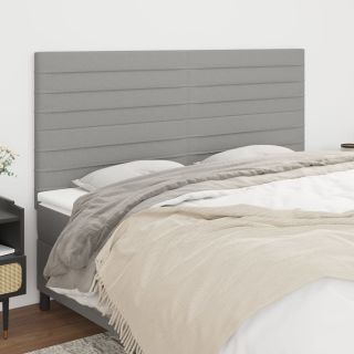 voodipeatsid 4 tk, helehall, 90x5x78/88 cm, kangas