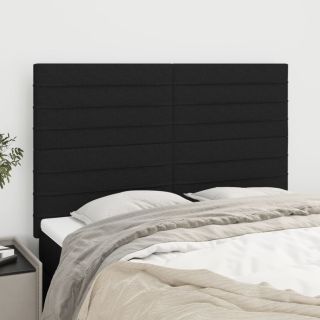 voodipeatsid 4 tk, must, 72x5x78/88 cm, kangas