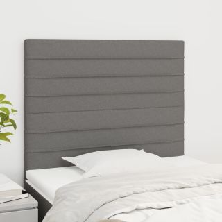 voodipeatsid 2 tk, tumehall, 80x5x78/88 cm, kangas