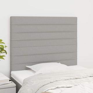 voodipeatsid 2 tk, helehall, 90x5x78/88 cm, kangas