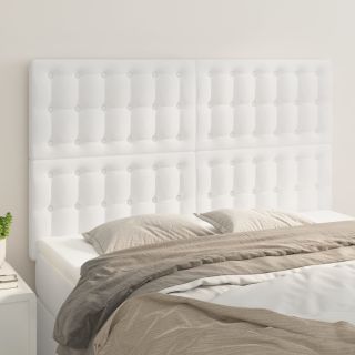 voodipeatsid 4 tk, valge, 72x5x78/88 cm, kangas