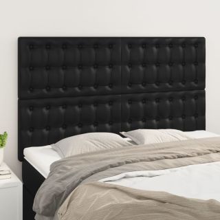 voodipeatsid 4 tk, must, 72x5x78/88 cm, kangas