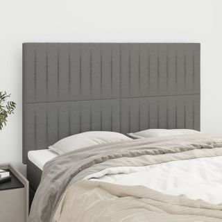 voodipeatsid 4 tk, tumehall, 72x5x78/88 cm, kangas