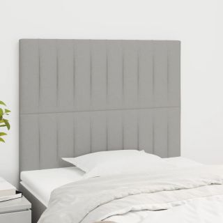 voodipeatsid 2 tk, helehall, 80x5x78/88 cm, kangas