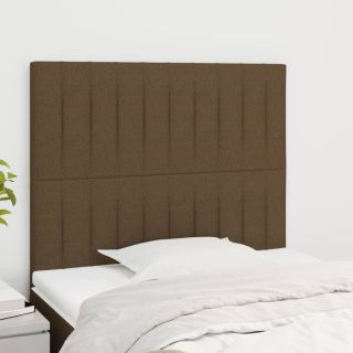 voodipeatsid 2 tk, tumepruun, 90x5x78/88 cm, kangas