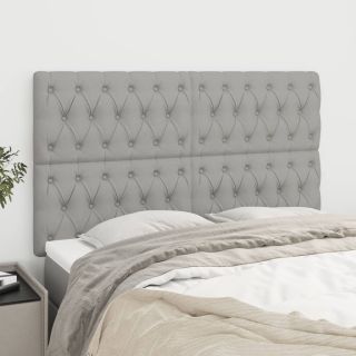 voodipeatsid 4 tk, helehall, 72x7x78/88 cm, kangas