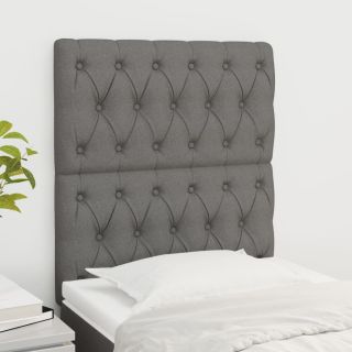 voodipeatsid 2 tk, tumehall, 80x7x78/88 cm, kangas