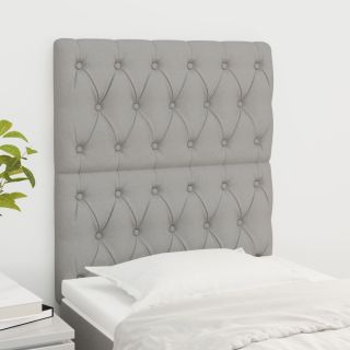 voodipeatsid 2 tk, helehall, 80x7x78/88 cm, kangas