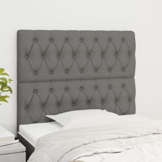 voodipeatsid 2 tk, tumehall, 100x7x78/88 cm, kangas