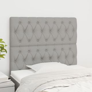 voodipeatsid 2 tk, helehall, 100x7x78/88 cm, kangas