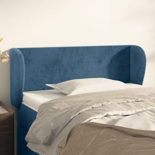 voodipeats servadega, tumesinine, 83x23x78/88 cm, samet