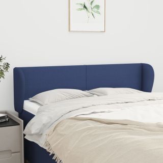 voodipeats servadega, sinine, 147x23x78/88 cm, kangas