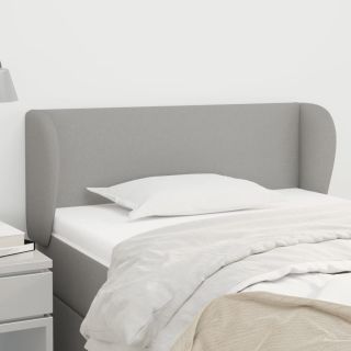 voodipeats servadega, helehall, 93x23x78/88 cm, kangas