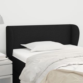 voodipeats servadega, must, 93x23x78/88 cm, kangas
