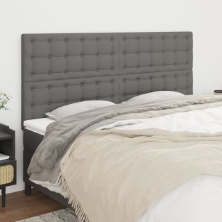 voodipeatsid 4 tk, tumehall, 100x5x78/88 cm, kangas