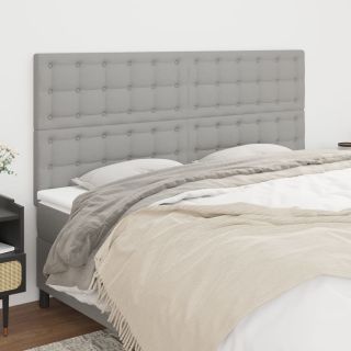 voodipeatsid 4 tk, helehall, 100x5x78/88 cm, kangas