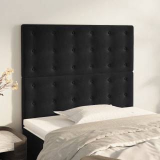 voodipeatsid 2 tk, must, 80x5x78/88 cm, samet