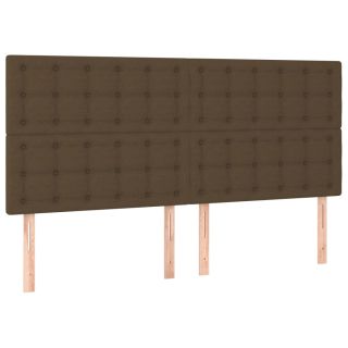 изголовья 4 шт., темно-коричневые, 80x5x78/88 см, ткань