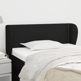 voodipeats servadega, must, 93x23x78/88 cm, kangas